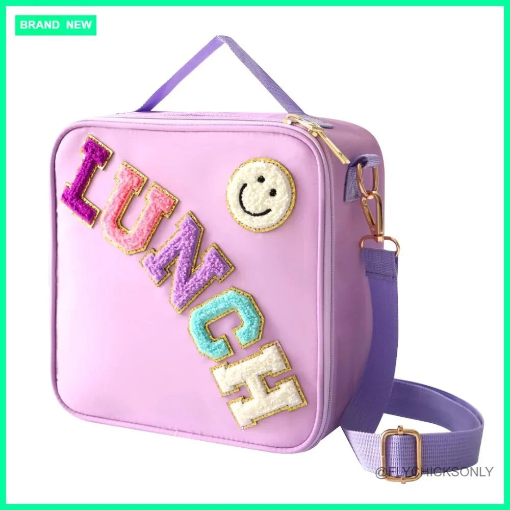Large Insulated Lunch Tote with Adjustable Shoulder Strap, Nylon Material